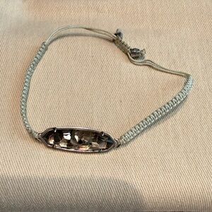 Kendra Scott Silver Bracelet with Iridescent Stone